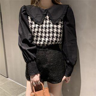 Ruffle Trim Blouse / Ruffle Shorts / A-line Skirt