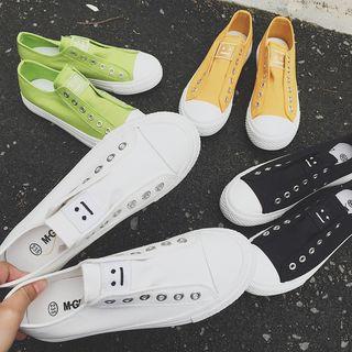 Laceless Canvas Sneakers
