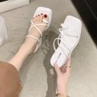 Wedge Heel Toe-loop Slide Sandals