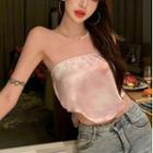 Shirred Panel Tube Top Pink - One Size