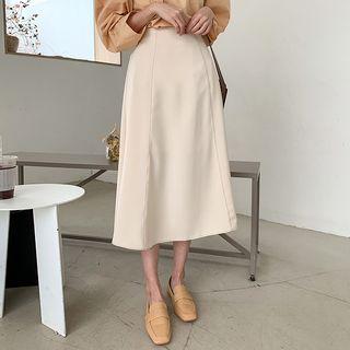 Stitched Long Flare Skirt