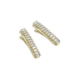 Set Of 2: Crystal Hair Clip Set One Size