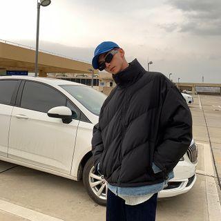 Mock Two-piece Zip Padded Coat