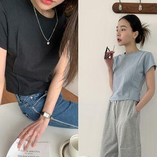 Seam-trim Crop T-shirt
