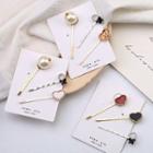 Set: Faux Pearl / Heart / Butterfly Hair Pin (assorted Designs)