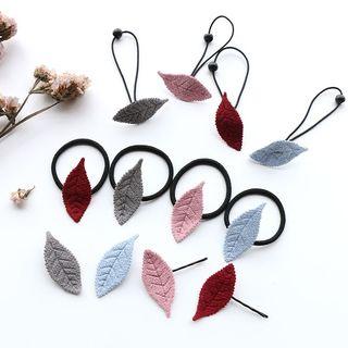 Fabric Leaf Hair Tie / Hair Pin