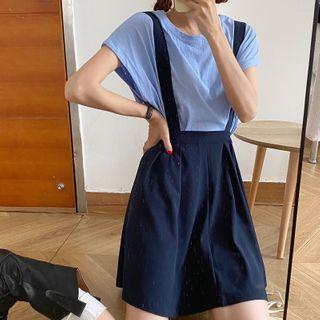 Short-sleeve Plain T-shirt / Plain Jumper Dress