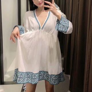 Patterened Embroidered Blouse