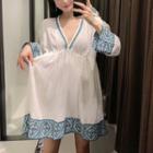 Patterened Embroidered Blouse