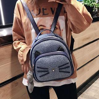 Cat Applique Mini Lightweight Backpack
