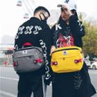 Contrast Strap Zipper Belt Bag