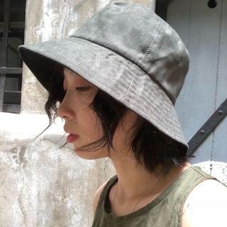 Faux Suede Bucket Hat Dark Gray - One Size
