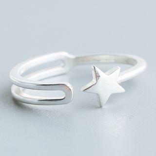 925 Sterling Silver Star Ring S925 Silver - Silver - One Size