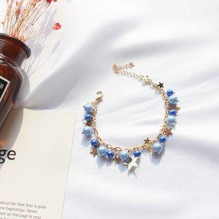 Beaded & Star Bracelet As Shown In Figure - One Size