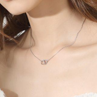 925 Sterling Silver Geometric Pendant Necklace As Shown In Figure - One Size