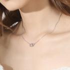 925 Sterling Silver Geometric Pendant Necklace As Shown In Figure - One Size