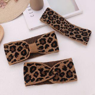 Leopard Print Knot Face Wash Headband