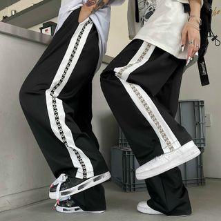 Couple Matching Flower Print Straight Leg Pants