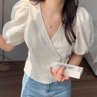Puff Short-sleeve Top As Shown In Figure - One Size