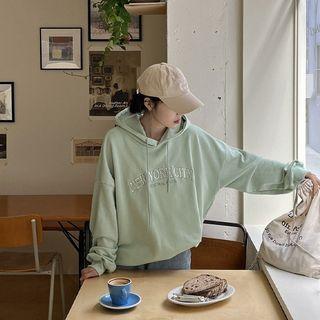 Letter-embroidered Oversize Hoodie