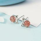 Bead Stud Earring 1 Pair - 81 - One Size