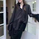 Shirred Shirt / Midi A-line Skirt