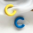 Non-matching Glaze Open Hoop Earring 1 Pair - Earrings - One Size