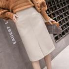Midi Slit A-line Skirt