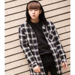Hooded Checked Shirt