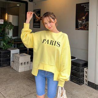Paris Cutout-hem Sweatshirt