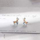 Colour Block Giraffe Earring R556 - Multicolour - One Size
