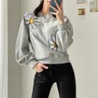 Sequined-flower Sweatshirt