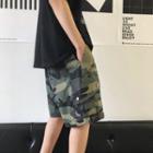Camouflage Pocketed Shorts