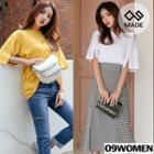 Plus Size Slit-sleeve T-shirt