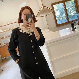 Lace-collar Jumpsuit