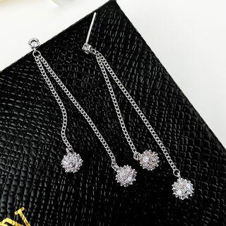 Rhinestone Ball Drop Earring