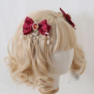 Bow Rhinestone Brooch / Hair Clip (various Designs)