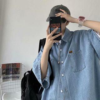 Short-sleeve Pocket Denim Light Jacket