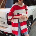 Elbow-sleeve Color Panel T-shirt / Set
