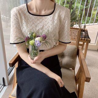 Contrast-trim Perforated Top