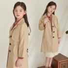 Family Matching Single-breasted Long Trench Coat