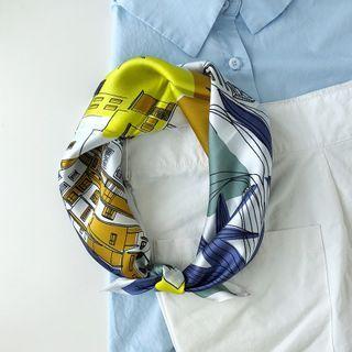 Print Scarf N603 - Yellow - One Size