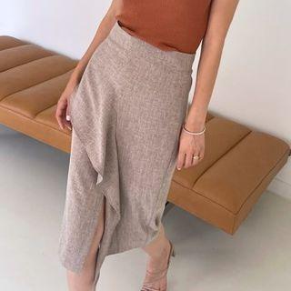 Draped H-line Skirt