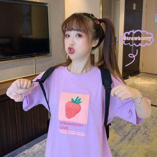 Strawberry Print T-shirt