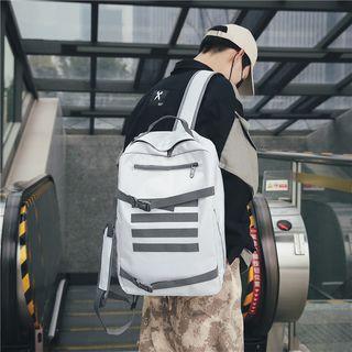 Stripe Detail Buckled Backpack