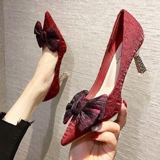Bow Accent High-heel Pumps