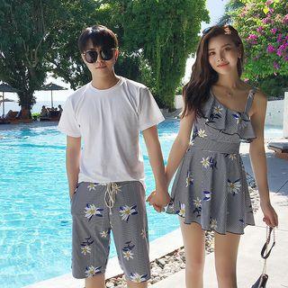 Couple Matching Floral Swim Dress / Swim Shorts