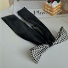 Bow Hair Clip Houndstooth - Black & White - One Size