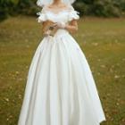 Mesh Panel A-line Wedding Gown