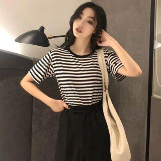 Striped Short-sleeve T-shirt Stripes - One Size